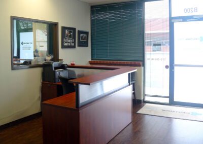 office renovation and empty desk