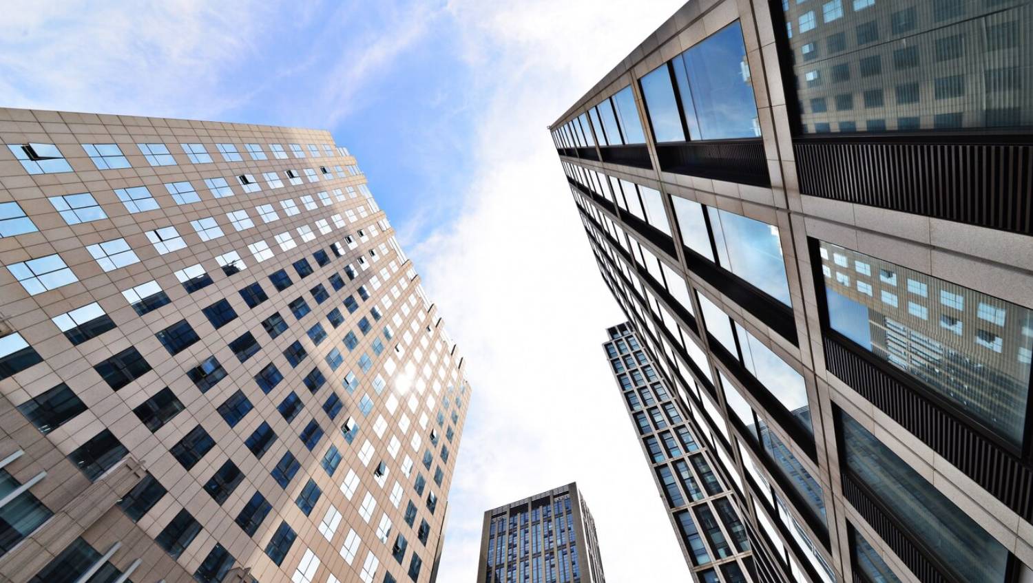 bottom-view-modern-buildings